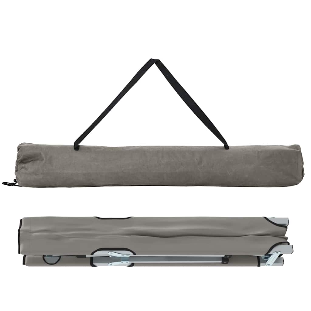 vidaXL Αναδιπλούμενο Κρεβάτι Κάμπινγκ Γκρι 62 x 194 x 42 εκ.