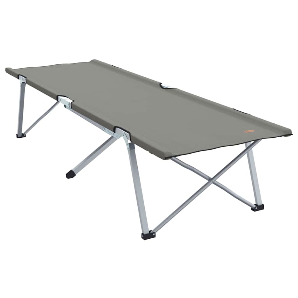 vidaXL Αναδιπλούμενο Κρεβάτι Κάμπινγκ 2 pcs Γκρι 62 x 194 x 42 εκ.