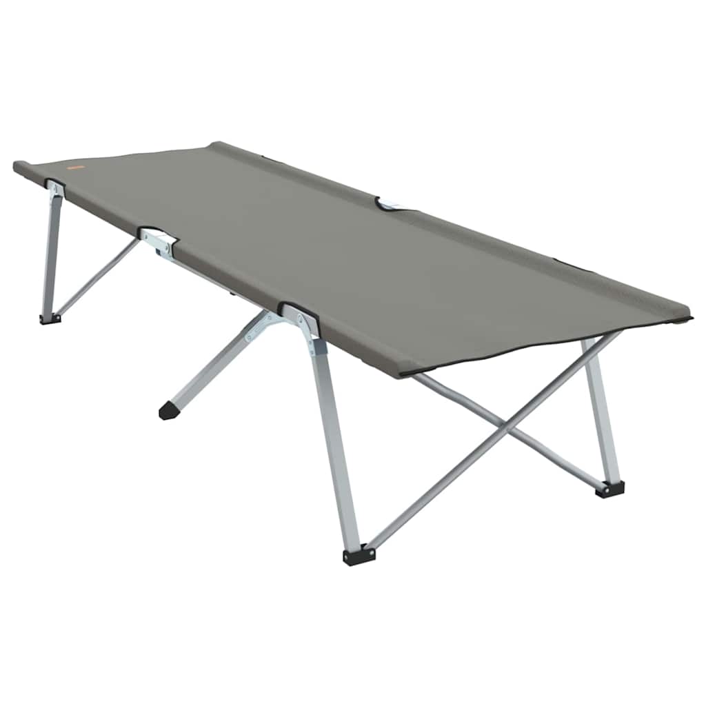 vidaXL Αναδιπλούμενο Κρεβάτι Κάμπινγκ 2 pcs Γκρι 62 x 194 x 42 εκ.