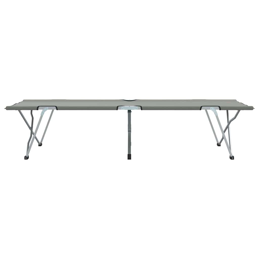 vidaXL Αναδιπλούμενο Κρεβάτι Κάμπινγκ 2 pcs Γκρι 62 x 194 x 42 εκ.