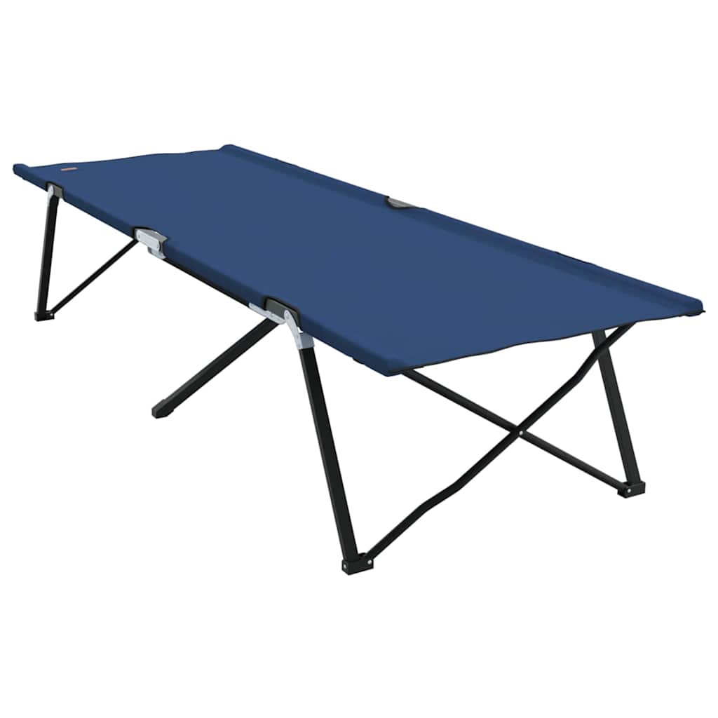vidaXL Αναδιπλούμενο Κρεβάτι Κάμπινγκ Μπλε 206 x 76 x 74 εκ