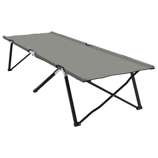 vidaXL Αναδιπλούμενο Κρεβάτι Κάμπινγκ Γκρι 206 x 76 x 74 εκ