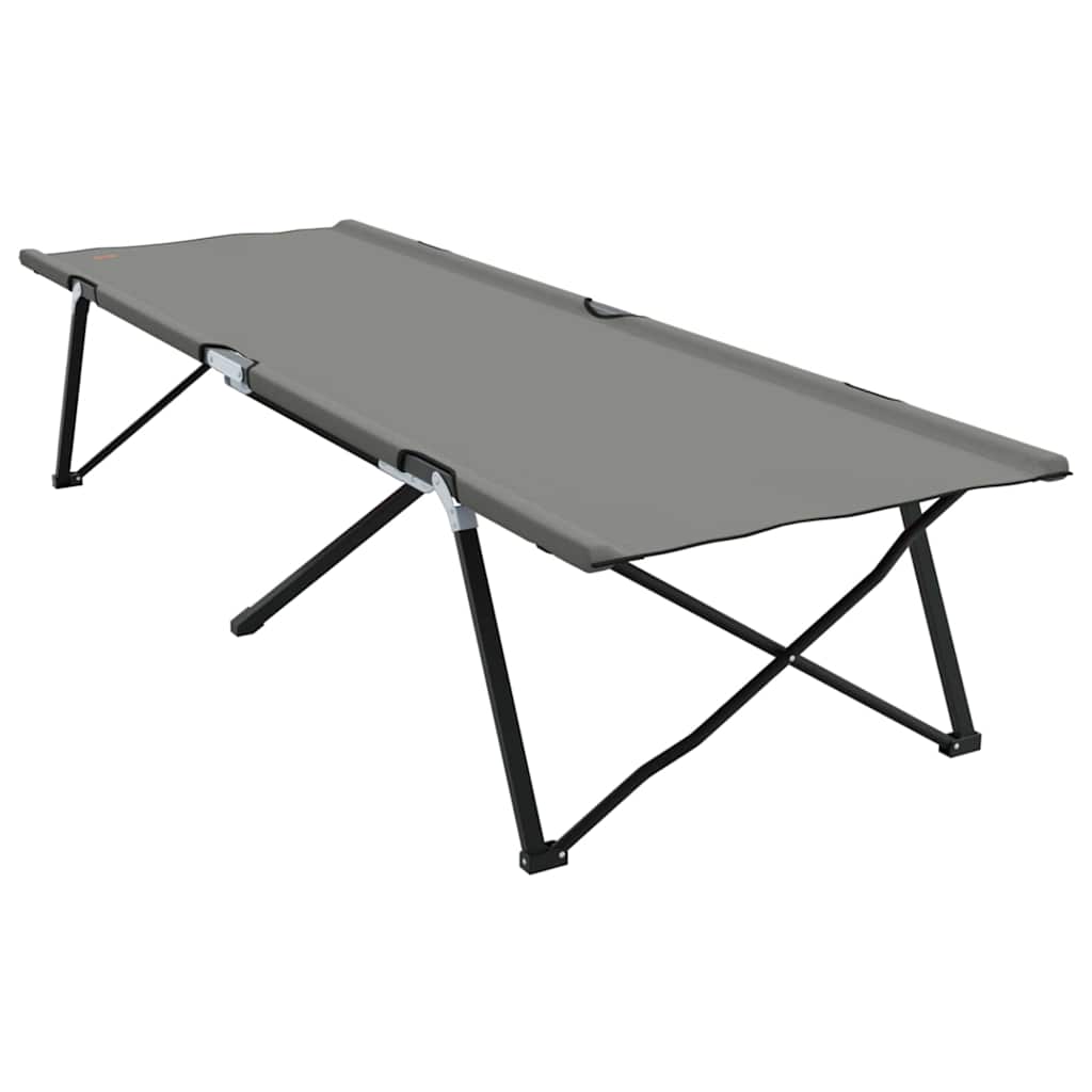 vidaXL Αναδιπλούμενο Κρεβάτι Κάμπινγκ Γκρι 206 x 76 x 74 εκ