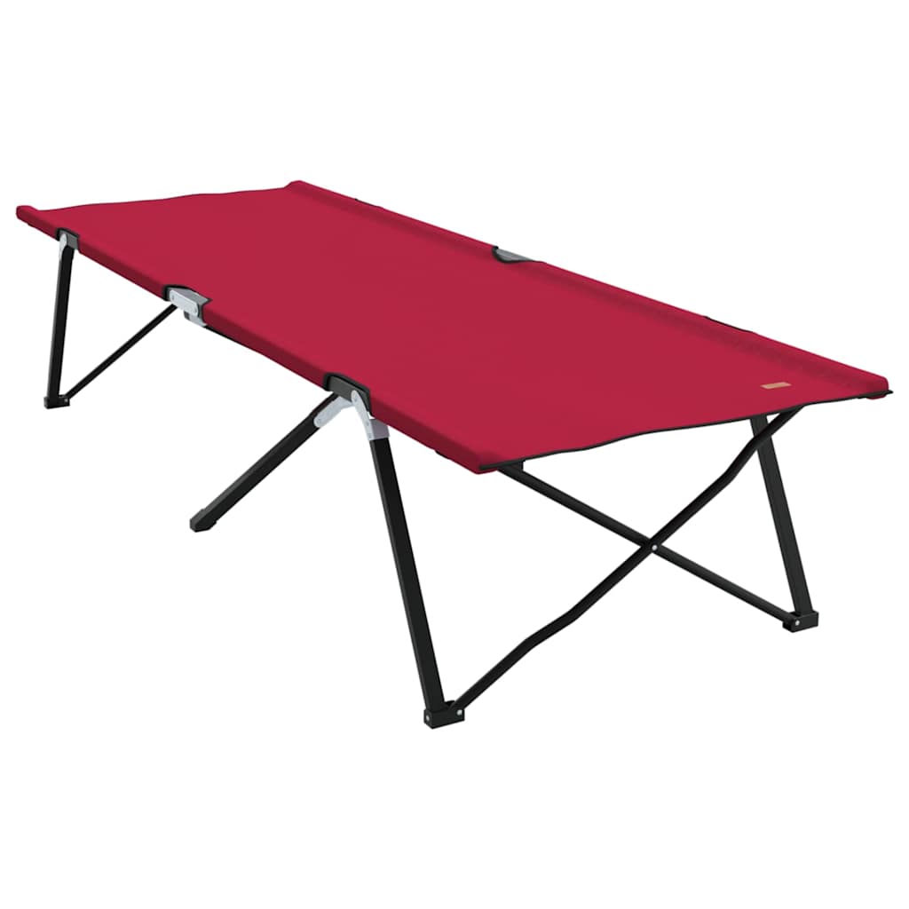 vidaXL Αναδιπλούμενο Κρεβάτι Κάμπινγκ 2 pcs Κόκκινο 206 x 76 x 74 εκ