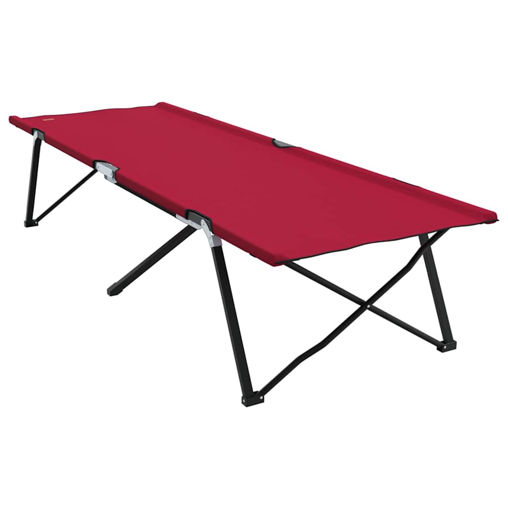 vidaXL Αναδιπλούμενο Κρεβάτι Κάμπινγκ 2 pcs Κόκκινο 206 x 76 x 74 εκ