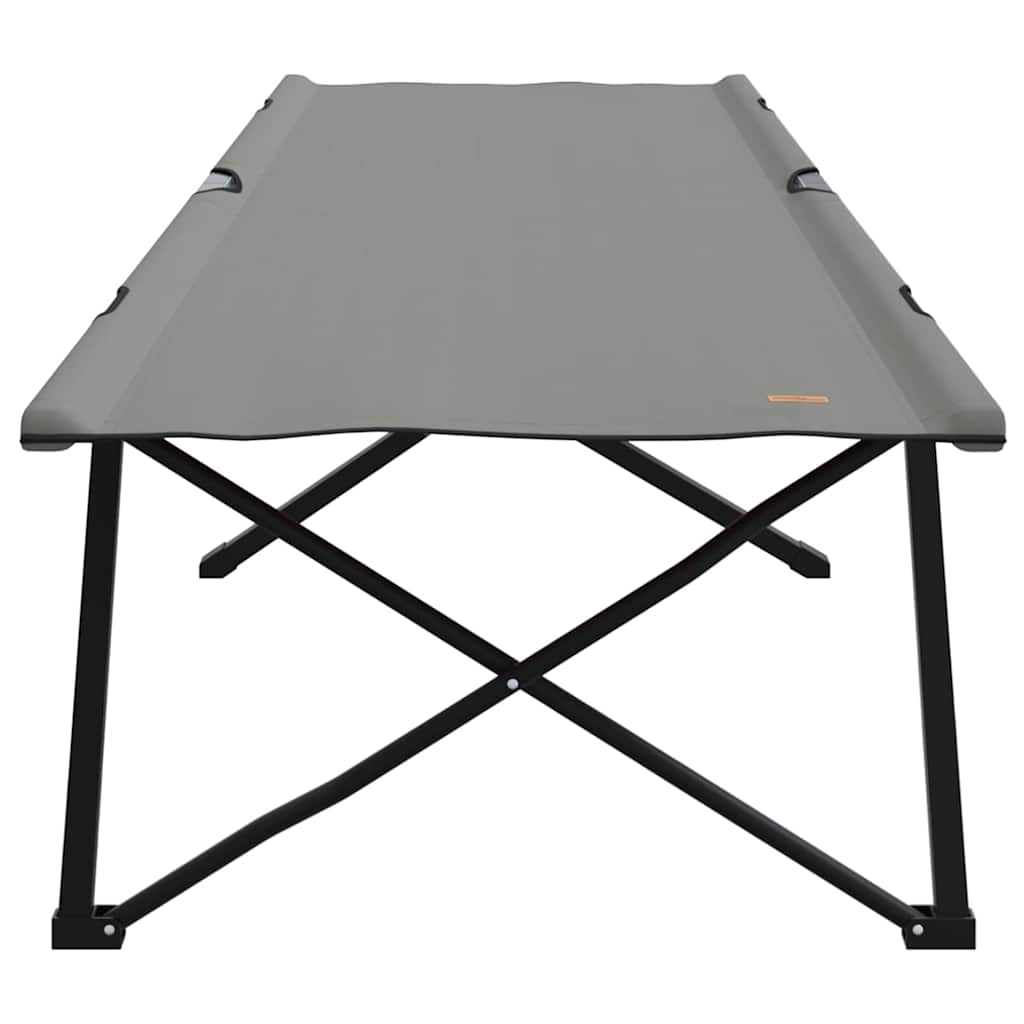 vidaXL Αναδιπλούμενο Κρεβάτι Κάμπινγκ 2 pcs Γκρι 206 x 76 x 74 εκ