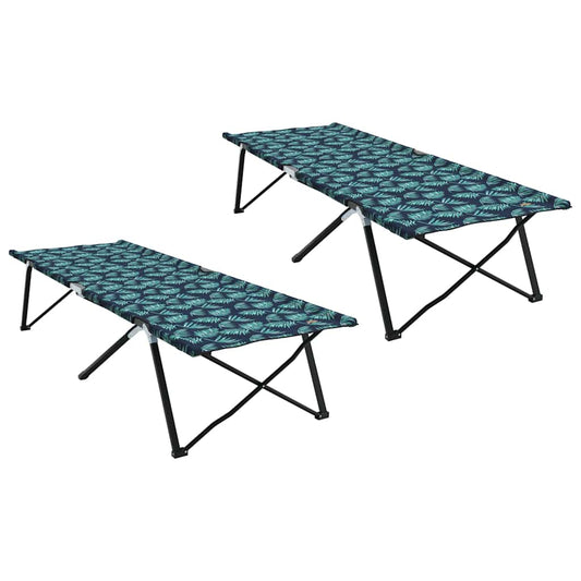 vidaXL Αναδιπλούμενο Κρεβάτι Κάμπινγκ 2 τμχ. Δάσος 206 x 76 x 74 εκ