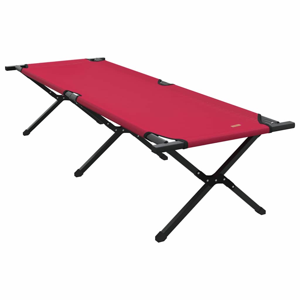 vidaXL Αναδιπλούμενο Κρεβάτι Κάμπινγκ 2 pcs Κόκκινο Ύφασμα Oxford