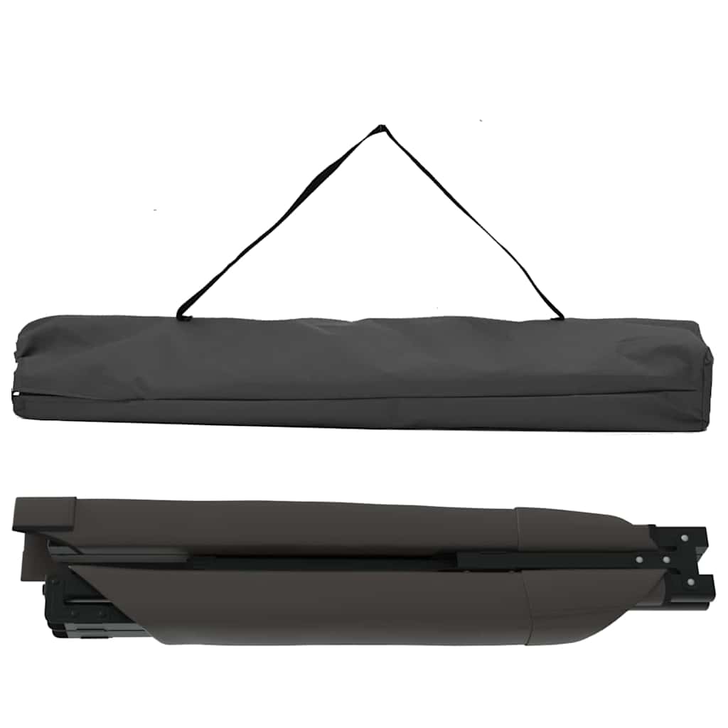 vidaXL Αναδιπλούμενο Κρεβάτι Κάμπινγκ 2 pcs Μαύρο Ύφασμα Oxford