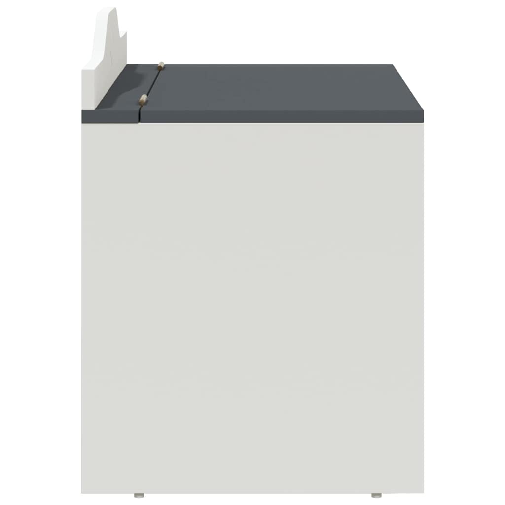 vidaXL Κουτί Παιχνιδιών με αποθήκευση Γκρι και λευκό 73 x 33 x 55 εκ.