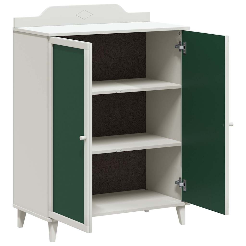 vidaXL Ντουλάπα με δύο πόρτες και πρόσοψη από μαυροπίνακα ROROS Λευκό