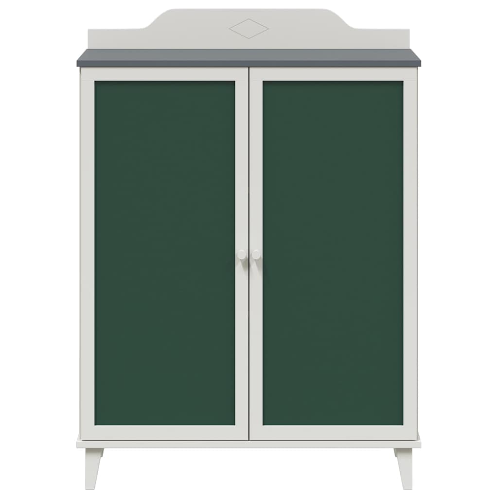 vidaXL Επιτοίχιο με Γραφικό Γκρι και Λευκό 80 x 40 x 110 εκ