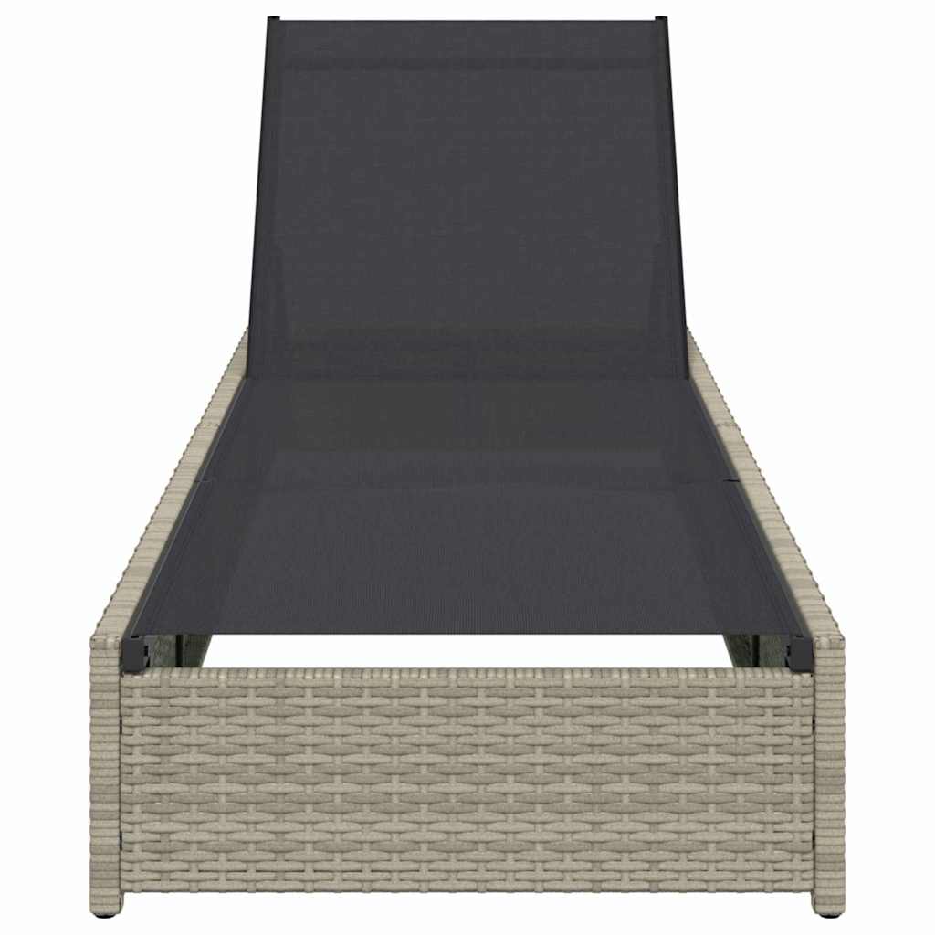 vidaXL Ξαπλώστρα Μπεζ 60x200x27 εκ. Πολυ Ρατάν