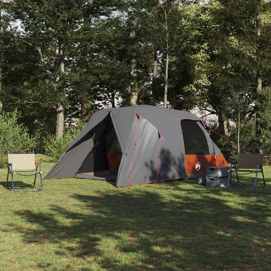 vidaXL Θόλος Τέντα με στέγη Γκρι και Πορτοκαλί 455 x 252 x 178 εκ