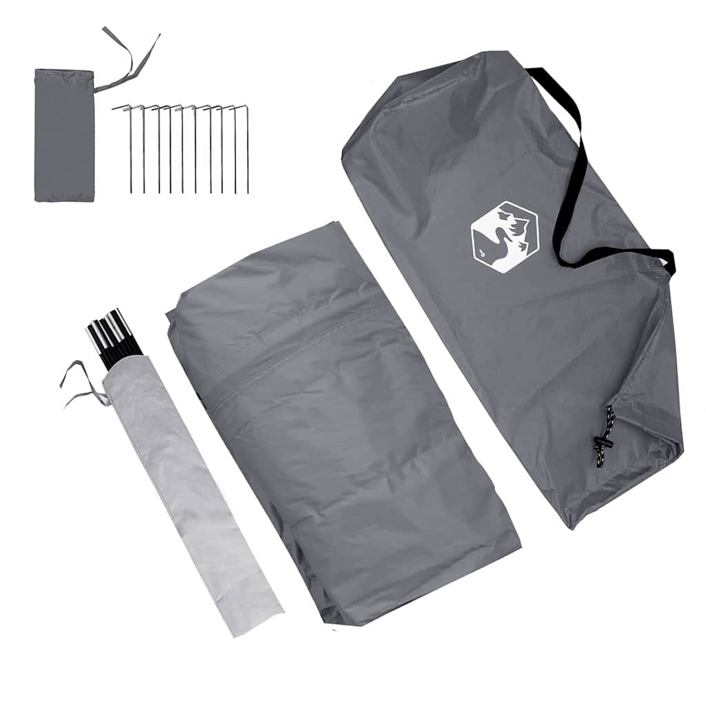 vidaXL Καραβάνι Σκηνή με στέγη Γκρι και Πορτοκαλί 252 x 245 x 245 εκ