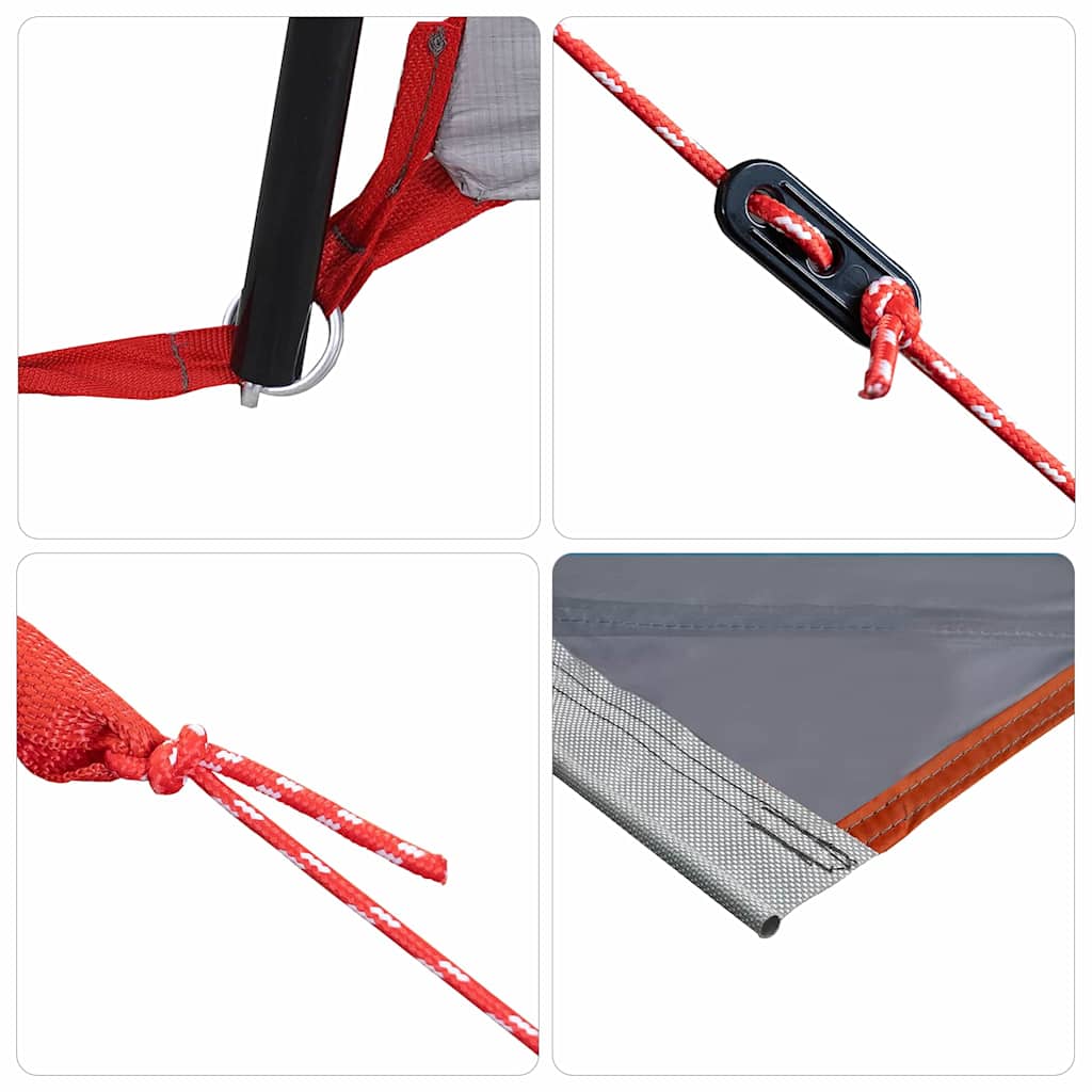 vidaXL Σκηνή Tailgate για Καραβάνι Ορθογώνιος Γκρι και Πορτοκαλί