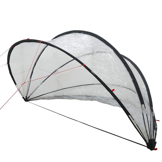 vidaXL Θόλος πισίνας Διαφανές 405 x 405 x 192 εκ. PVC