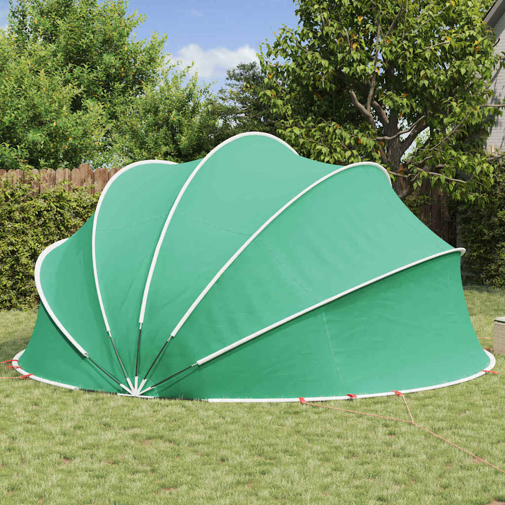 vidaXL Θόλος πισίνας Πράσινο 500 x 500 x 236 εκ.
