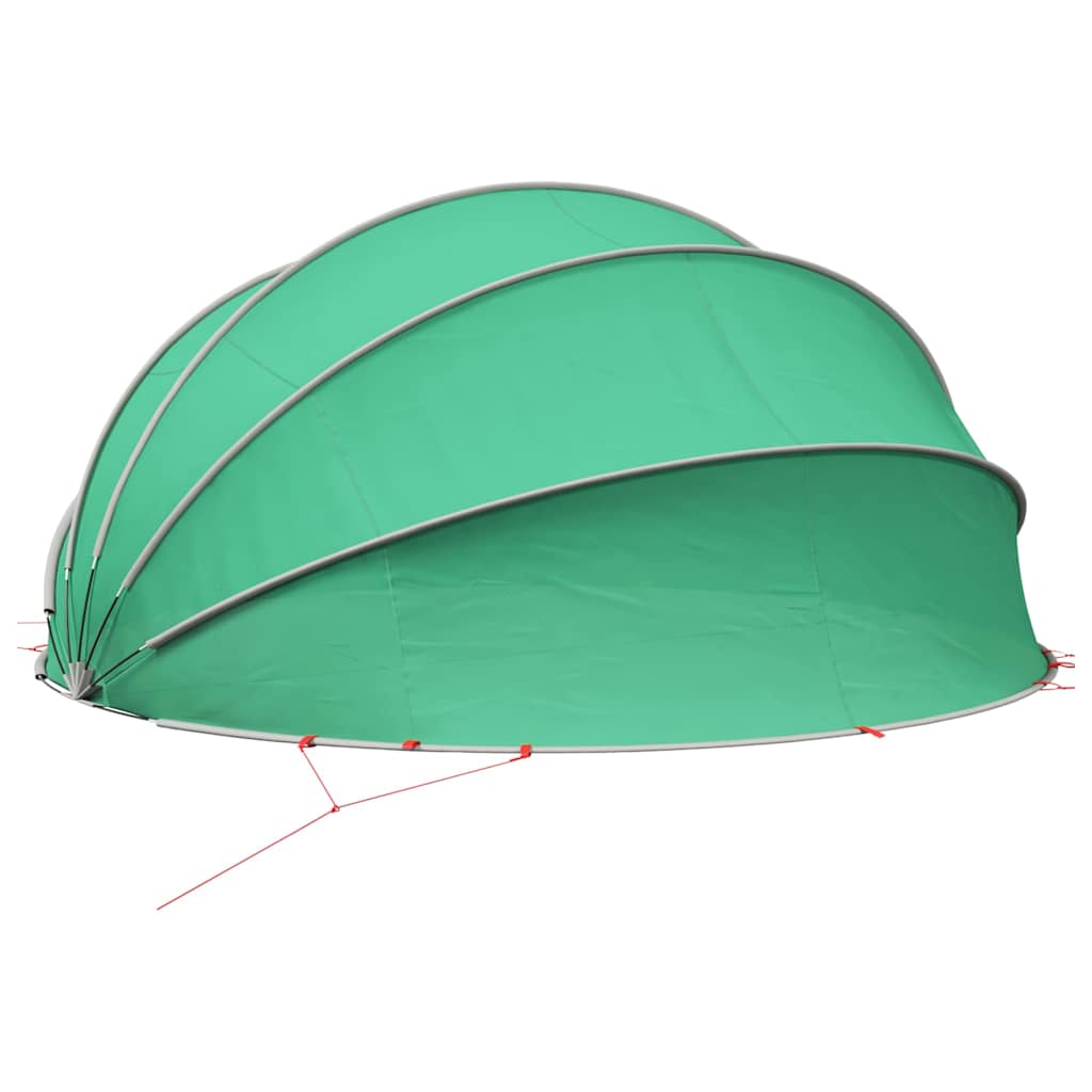 vidaXL Θόλος πισίνας Πράσινο 500 x 500 x 236 εκ.