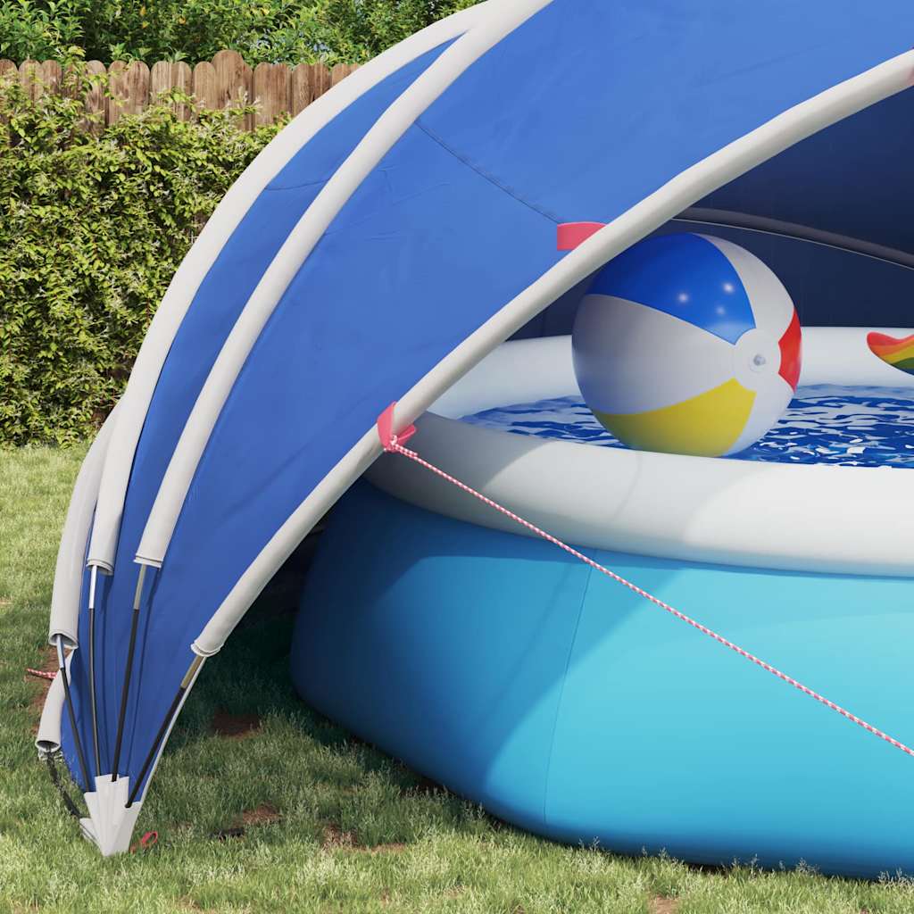 vidaXL Θόλος πισίνας Μπλε 500 x 500 x 236 εκ.