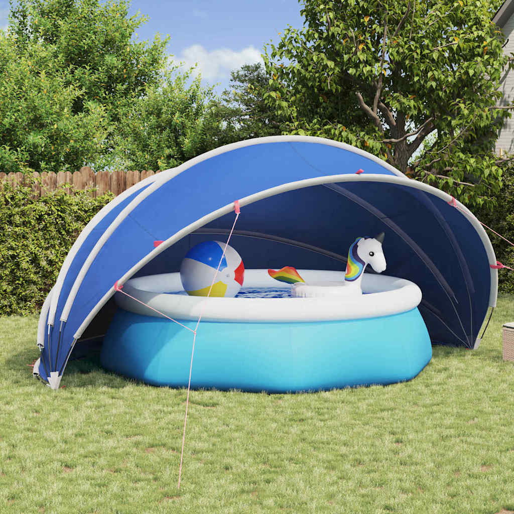 vidaXL Θόλος πισίνας Μπλε 500 x 500 x 236 εκ.