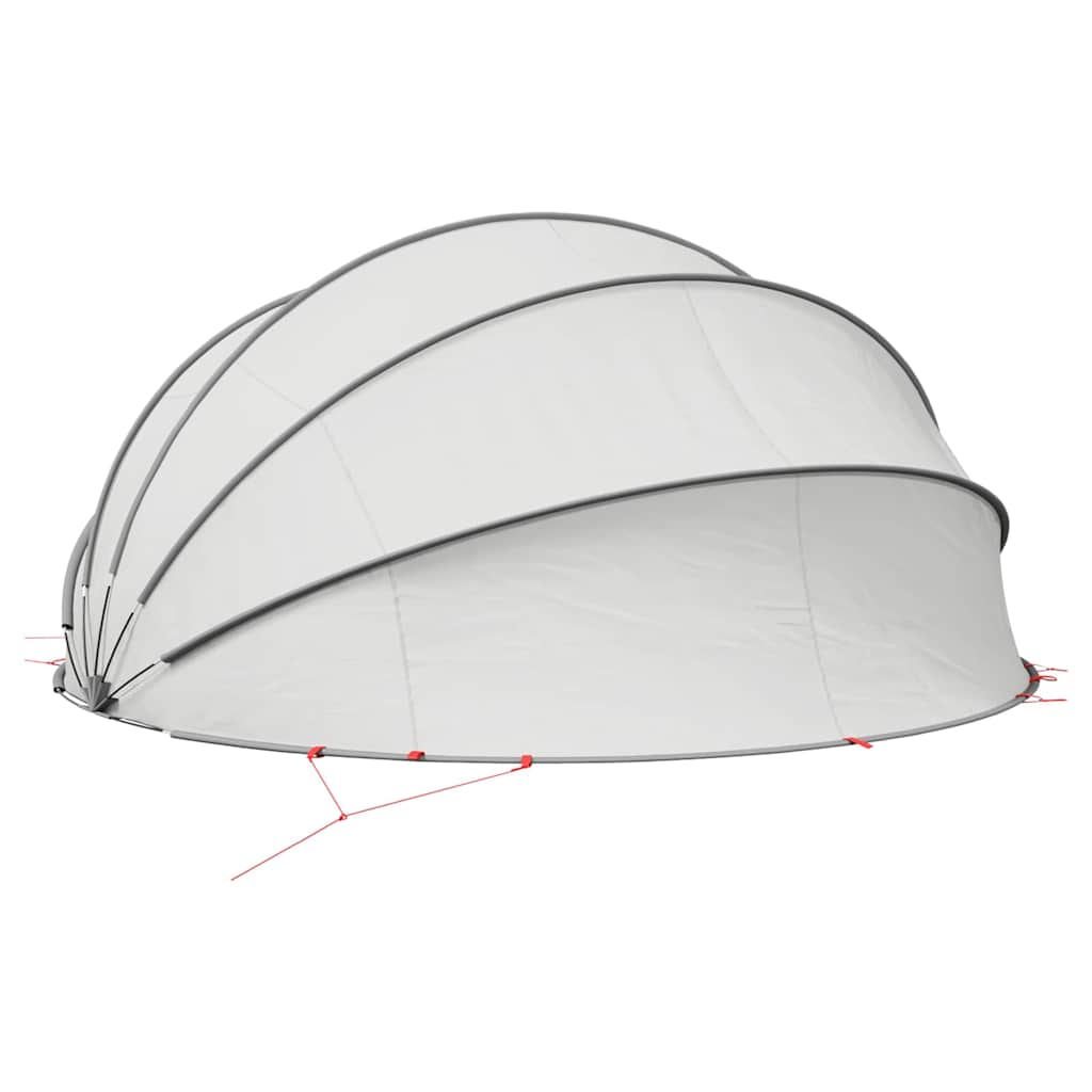 vidaXL Θόλος πισίνας Γκρι και Πορτοκαλί 500 x 500 x 236 εκ.