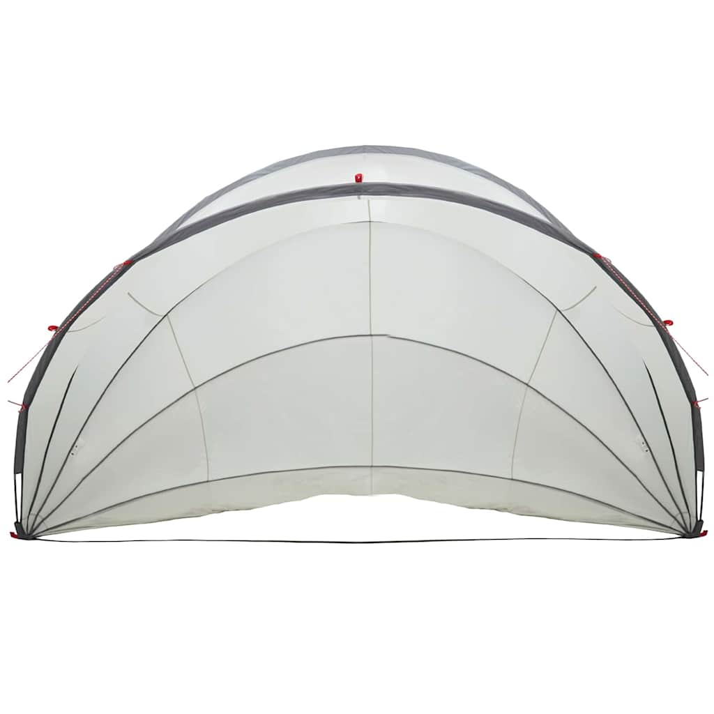 vidaXL Θόλος πισίνας Γκρι και Πορτοκαλί 546 x 516 x 250 εκ.