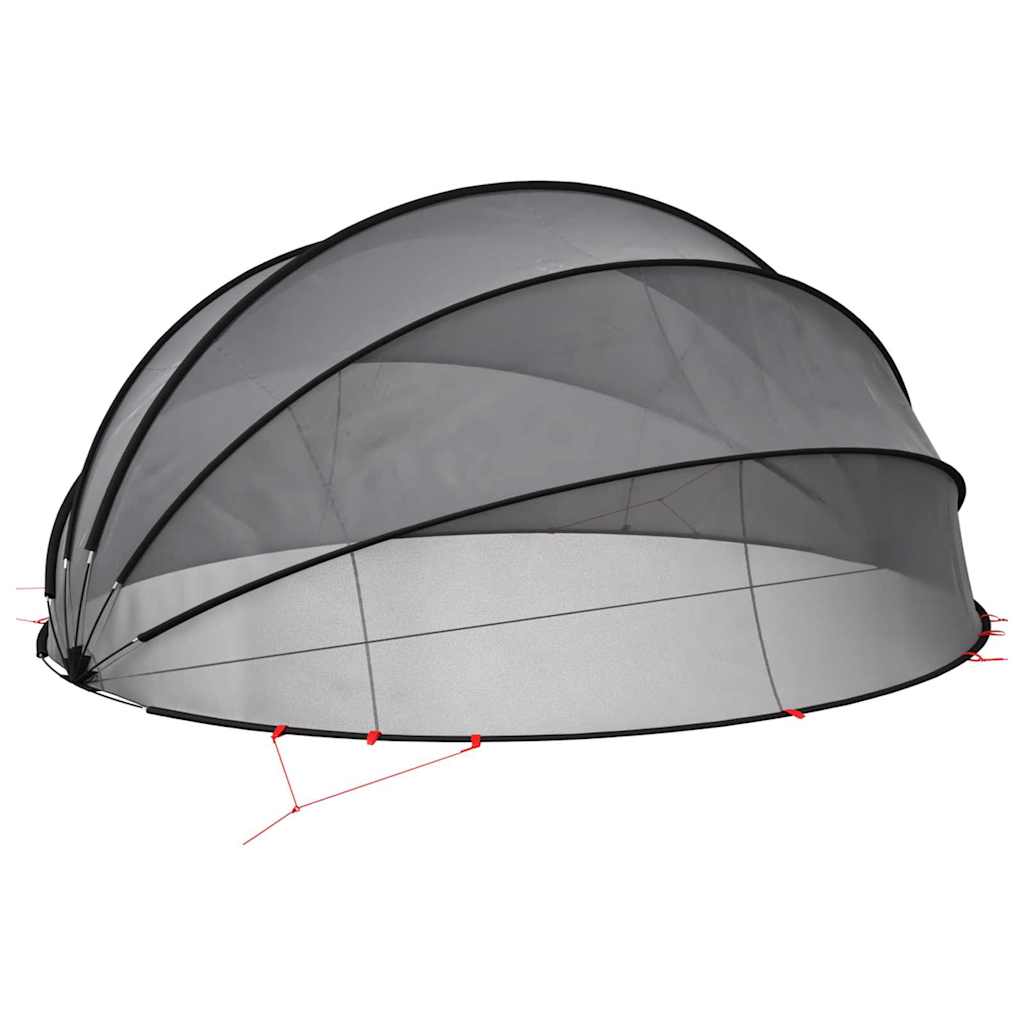 vidaXL Θόλος πισίνας 546 x 516 x 250 εκ. Μαύρο