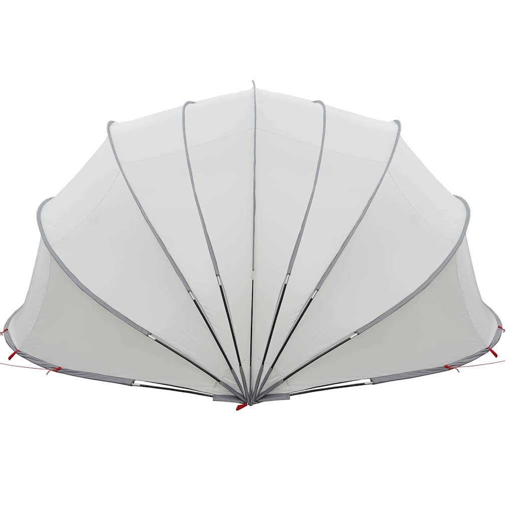 vidaXL Θόλος πισίνας Γκρι και Πορτοκαλί 592 x 590 x 275 εκ.