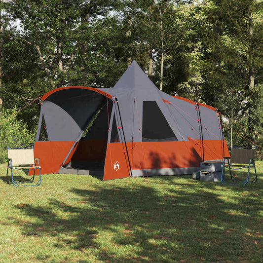 vidaXL Σκηνίτσα Teepee με στέγη Γκρι και Πορτοκαλί 720 x 465 x 295 εκ