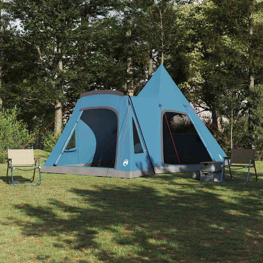 vidaXL Σκηνίτσα Teepee με στέγη με αποθήκευση Μπλε 545 x 450 x 295 εκ