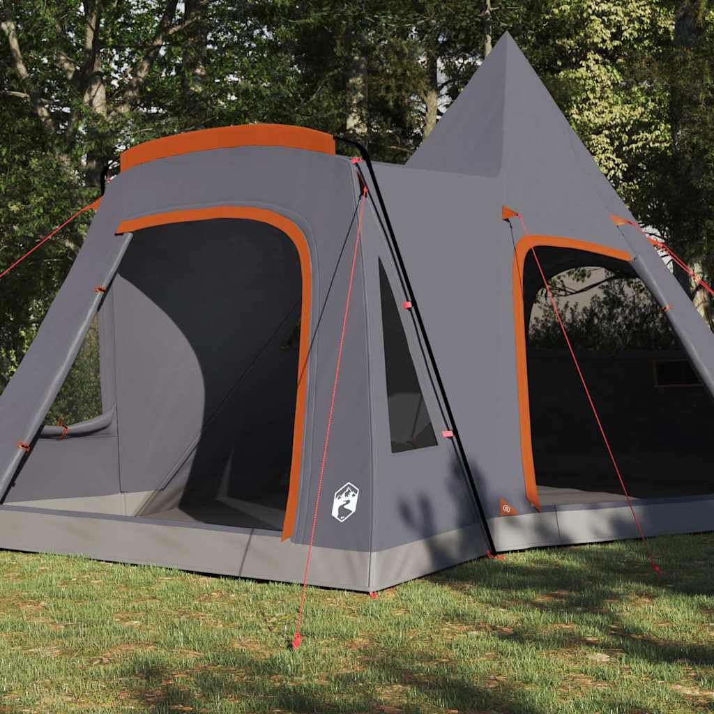 vidaXL Σκηνίτσα Teepee με στέγη Γκρι και Πορτοκαλί 545 x 450 x 295 εκ