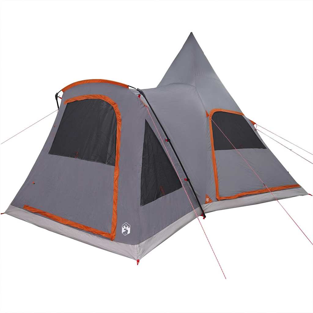 vidaXL Σκηνίτσα Teepee με στέγη Γκρι και Πορτοκαλί 545 x 450 x 295 εκ