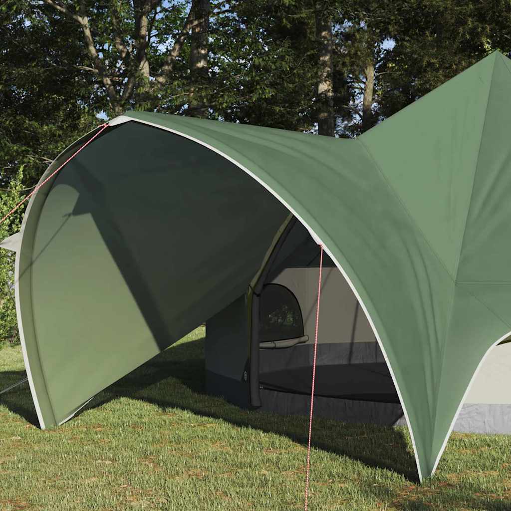 vidaXL Σκηνίτσα Teepee με στέγη Πράσινο και Γκρι 600 x 600 x 347 εκ