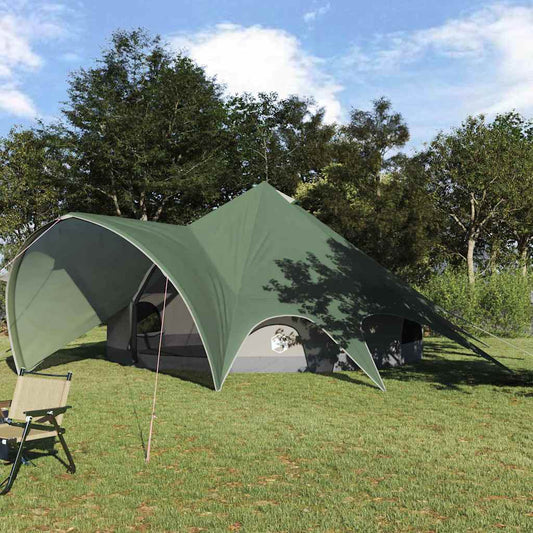vidaXL Σκηνίτσα Teepee με στέγη Πράσινο και Γκρι 600 x 600 x 347 εκ