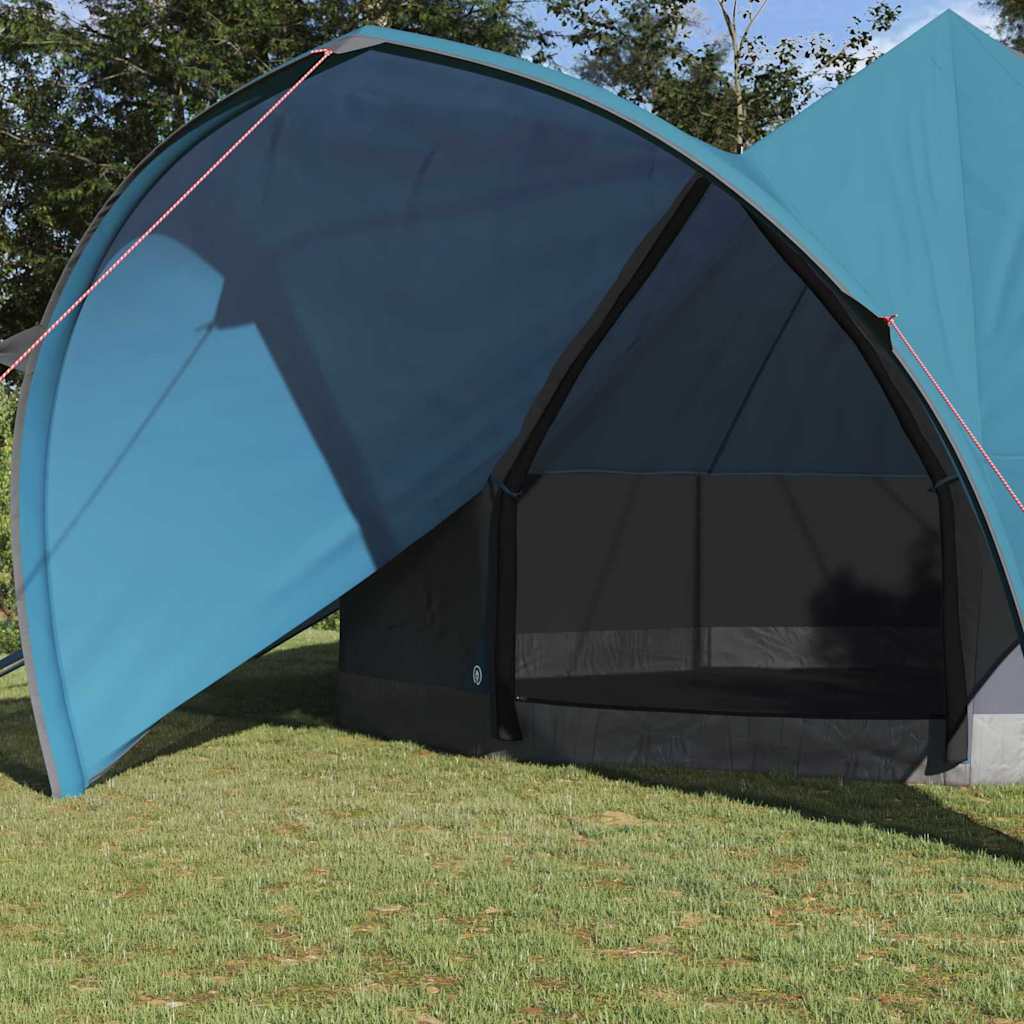 vidaXL Σκηνίτσα Teepee με στέγη Μπλε και Γκρι 600 x 600 x 347 εκ