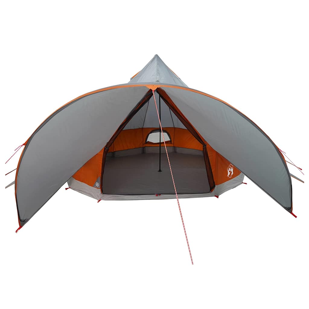 vidaXL Σκηνίτσα Teepee με στέγη Γκρι και Πορτοκαλί 600 x 600 x 347 εκ