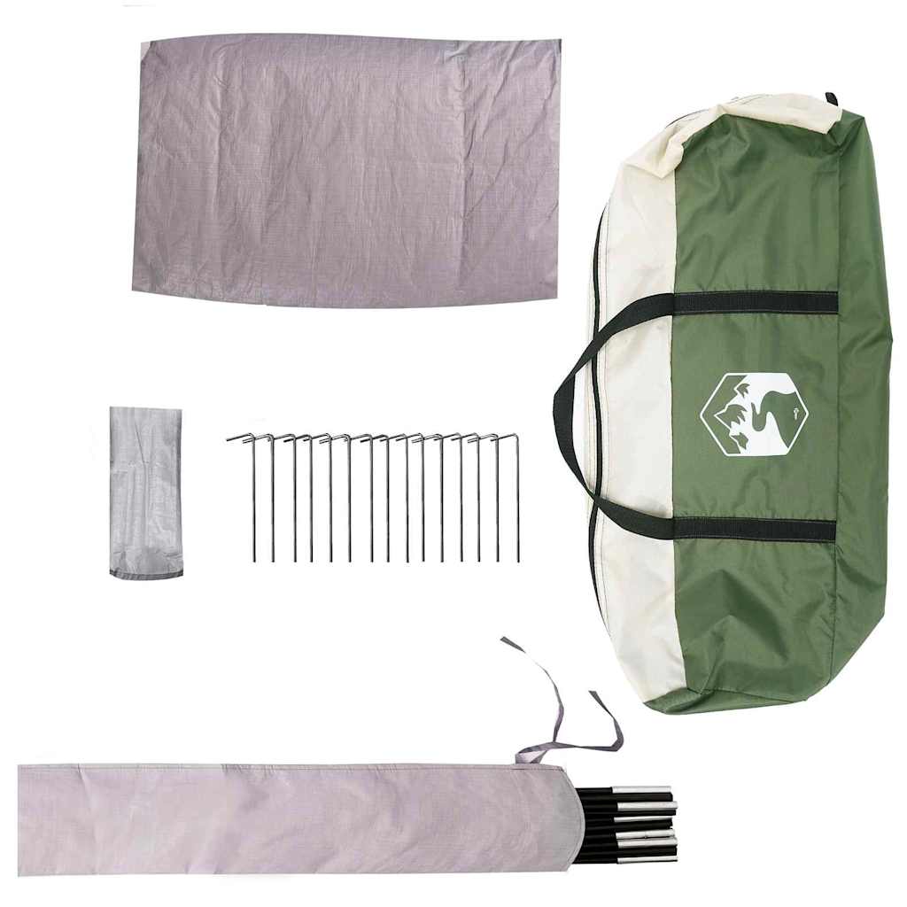 vidaXL Θόλος Τέντα με στέγη με αποθήκευση Πράσινο 505 x 450 x 248 εκ.