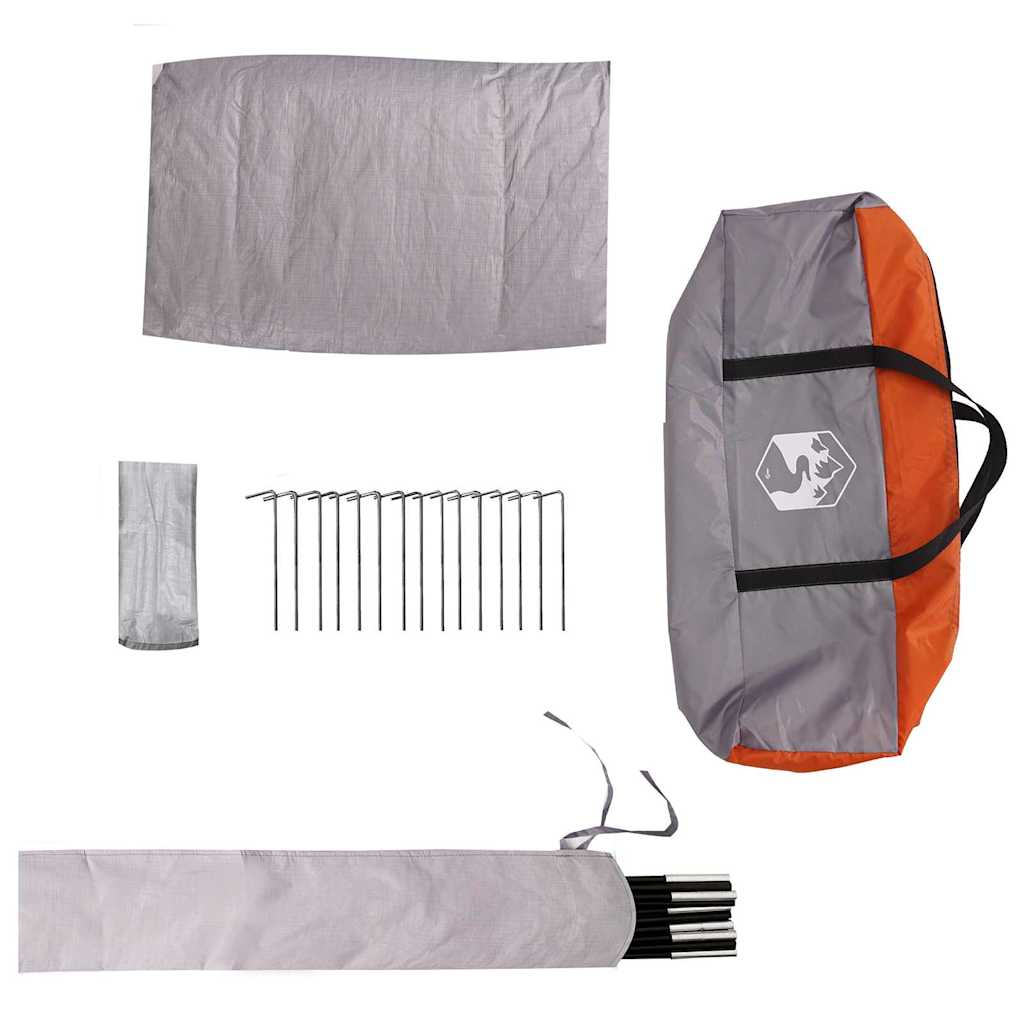 vidaXL Θόλος Τέντα με στέγη Γκρι και Πορτοκαλί 505 x 450 x 248 εκ.