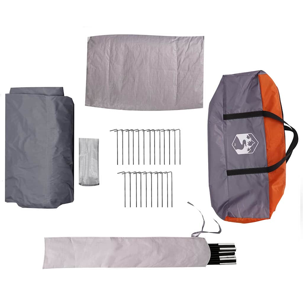 vidaXL Καταφύγιο Τέντας με στέγη Γκρι και Πορτοκαλί 425 x 396 x 222 εκ