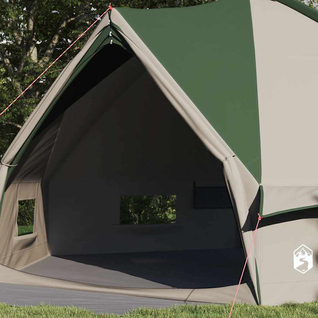 vidaXL Σκηνίτσα Teepee με στέγη Πράσινο και Λευκό 490 x 410 x 210 εκ.