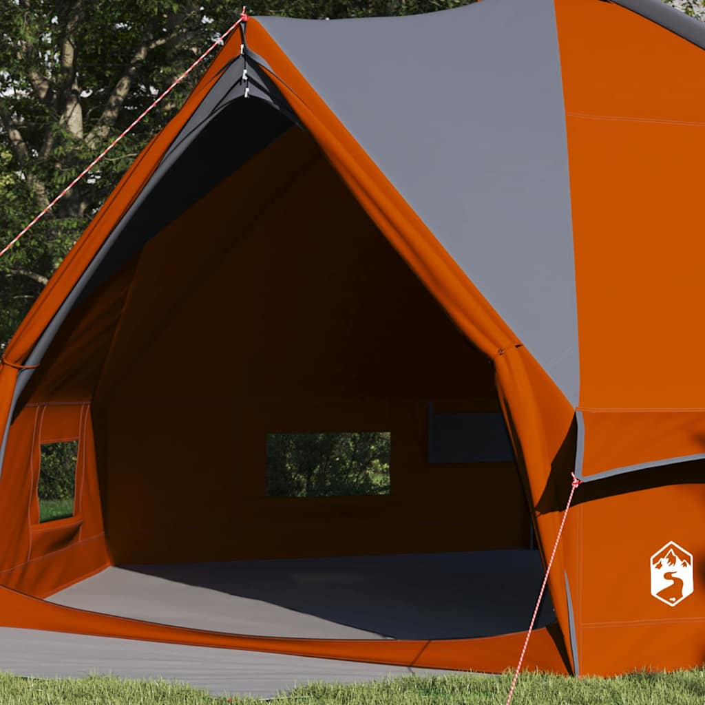 vidaXL Σκηνίτσα Teepee με στέγη Γκρι και Πορτοκαλί 490 x 410 x 210 εκ.