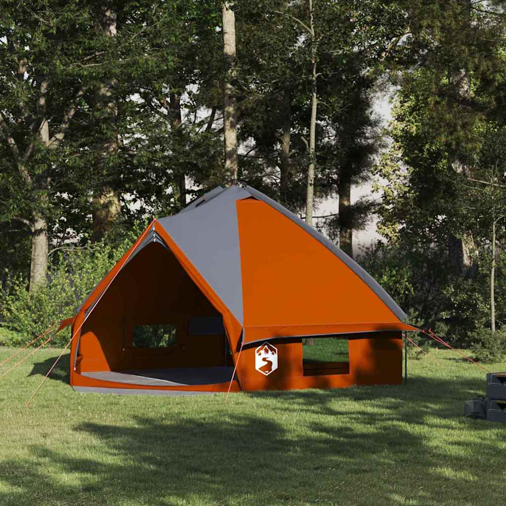 vidaXL Σκηνίτσα Teepee με στέγη Γκρι και Πορτοκαλί 490 x 410 x 210 εκ.