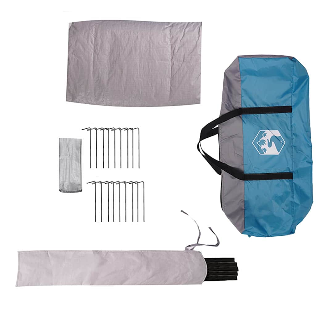 vidaXL Σκηνίτσα Teepee με στέγη Μπλε και Γκρι 490 x 410 x 210 εκ.