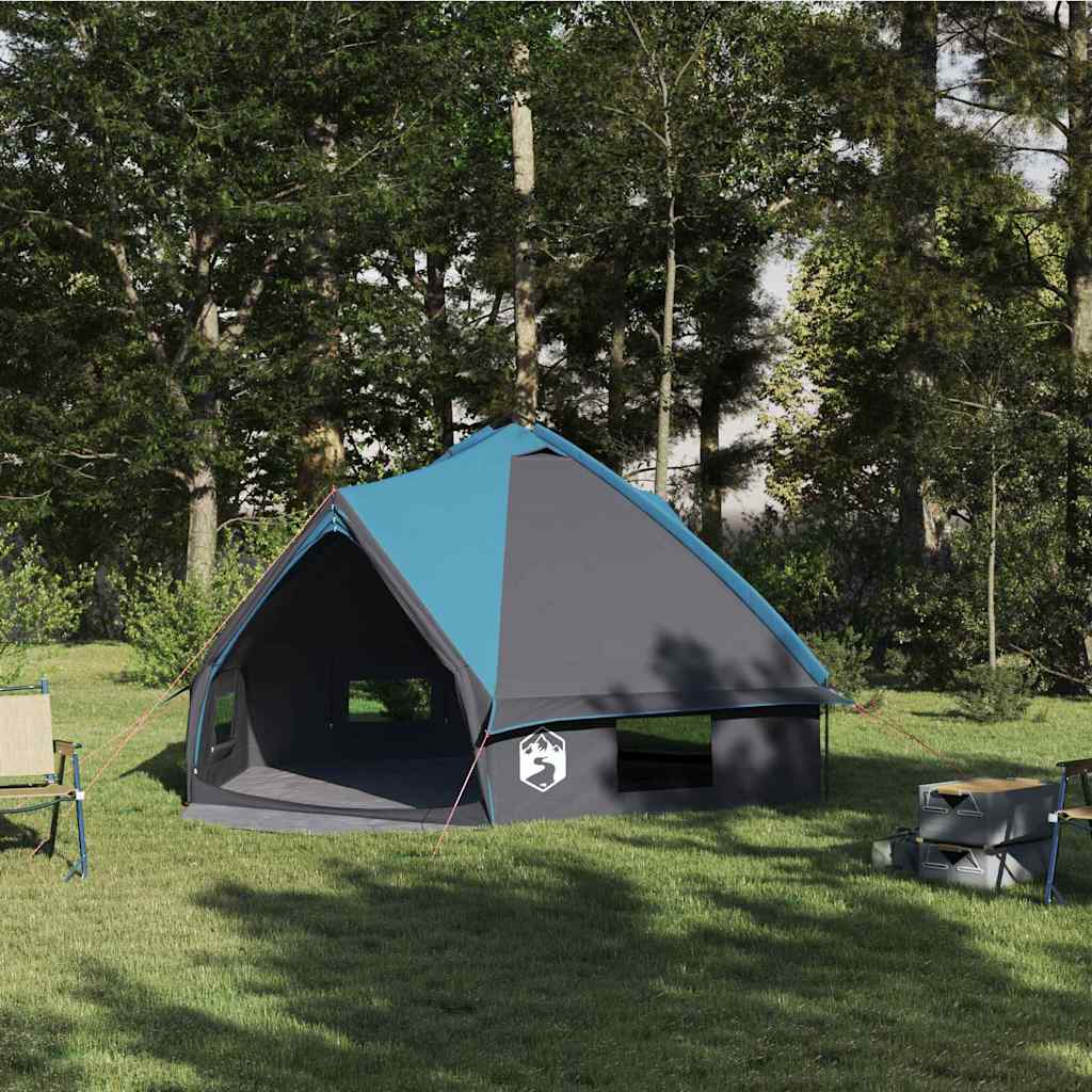 vidaXL Σκηνίτσα Teepee με στέγη Μπλε και Γκρι 490 x 410 x 210 εκ.