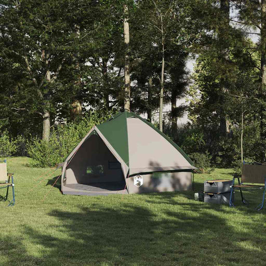 vidaXL Σκηνίτσα Teepee με στέγη Πράσινο και Γκρι 490 x 410 x 210 εκ.