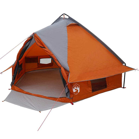 vidaXL Σκηνίτσα Teepee με στέγη Γκρι και Πορτοκαλί 490 x 410 x 210 εκ.