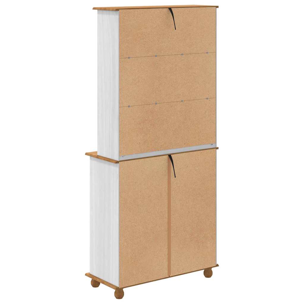 vidaXL Κλουβί ASKIM Λευκό 91 x 40 x 200,5 εκ Στερεά ξυλεία πεύκου