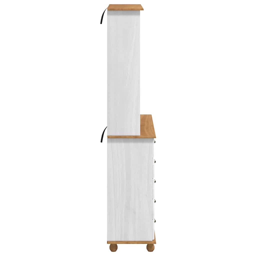 vidaXL Κλουβί ASKIM Λευκό 91 x 40 x 200,5 εκ Στερεά ξυλεία πεύκου