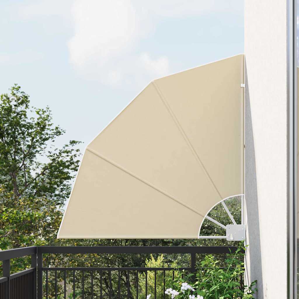 vidaXL Αδιάφανο σκίαστρο μπαλκονιού Μπεζ 115 x 115 εκ Πολυεστέρας